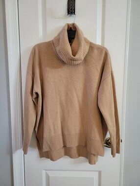 Madewell (Re)sourced Cashmere Convertible Turtleneck Sweater Ballet Pink Medium